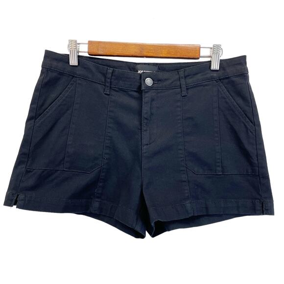 NEW Joe Boxer Juniors 11/32 Twill Chino Shorts Light Stretch Black Mid Rise - Picture 1 of 8